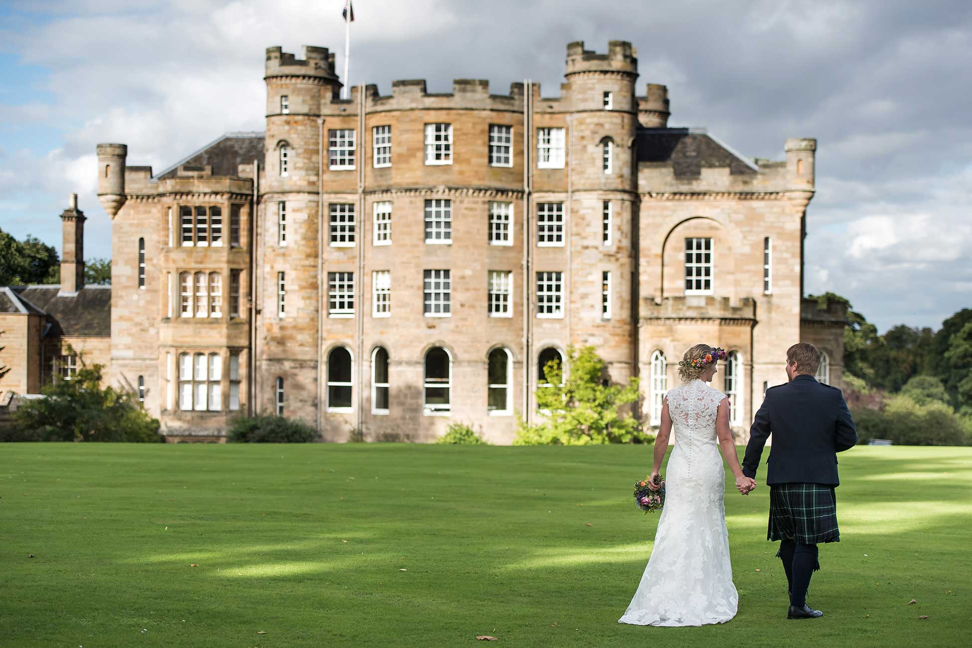 Unique castle wedding venue Oxenfoord Castle Edinburgh